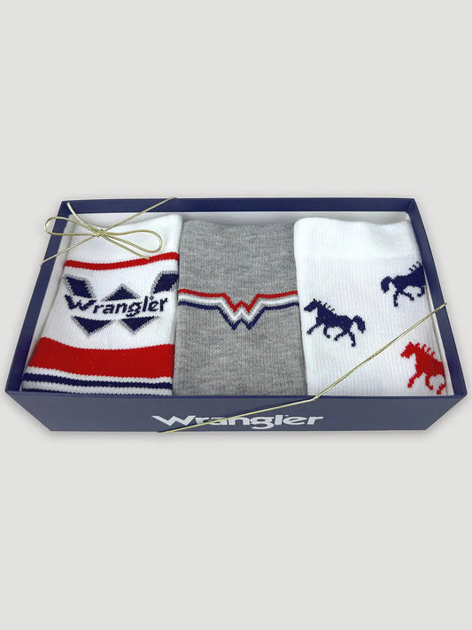 Womens Americana Crew Socks Box Set 3 Pack:Americana:One Size