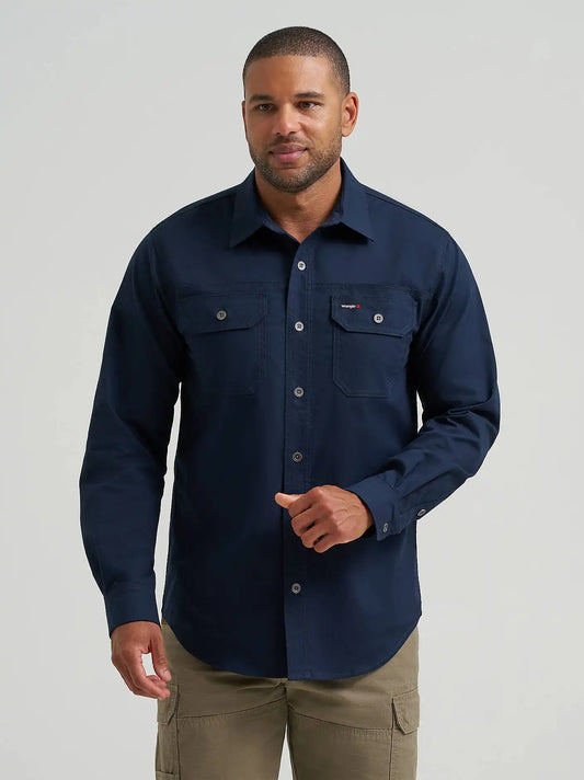 Wrangler® RIGGS Workwear® Ground Cloth Work Shirt in Navy