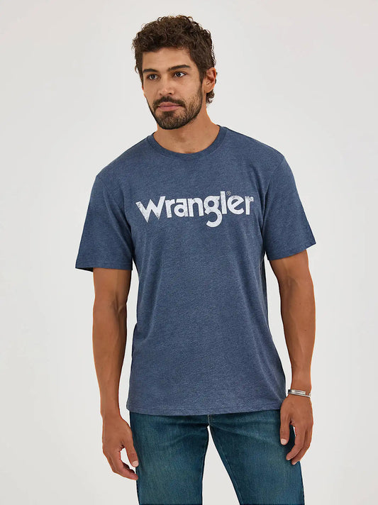 Men's Wrangler Kabel Logo T-Shirt in Navy
